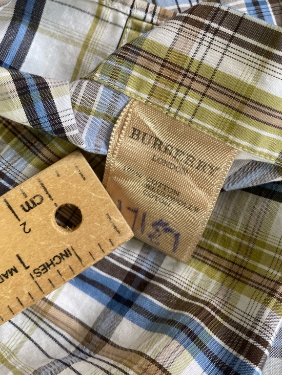 Vintage Burberry London Men’s Plaid Nova Check Button Down Shirt - Picture 5 of 6